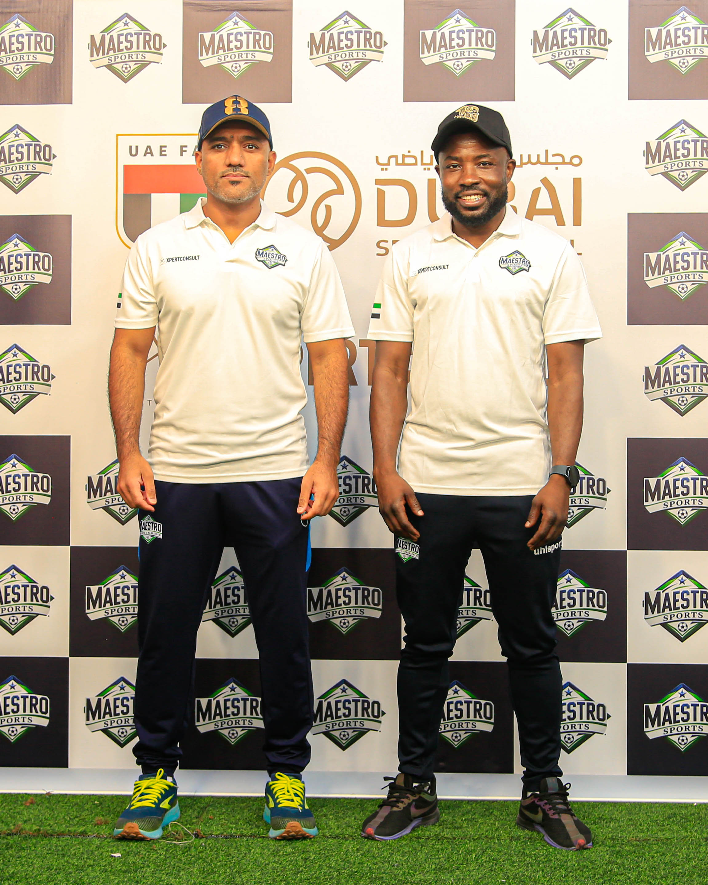 Maestro CEO and manager in white kits