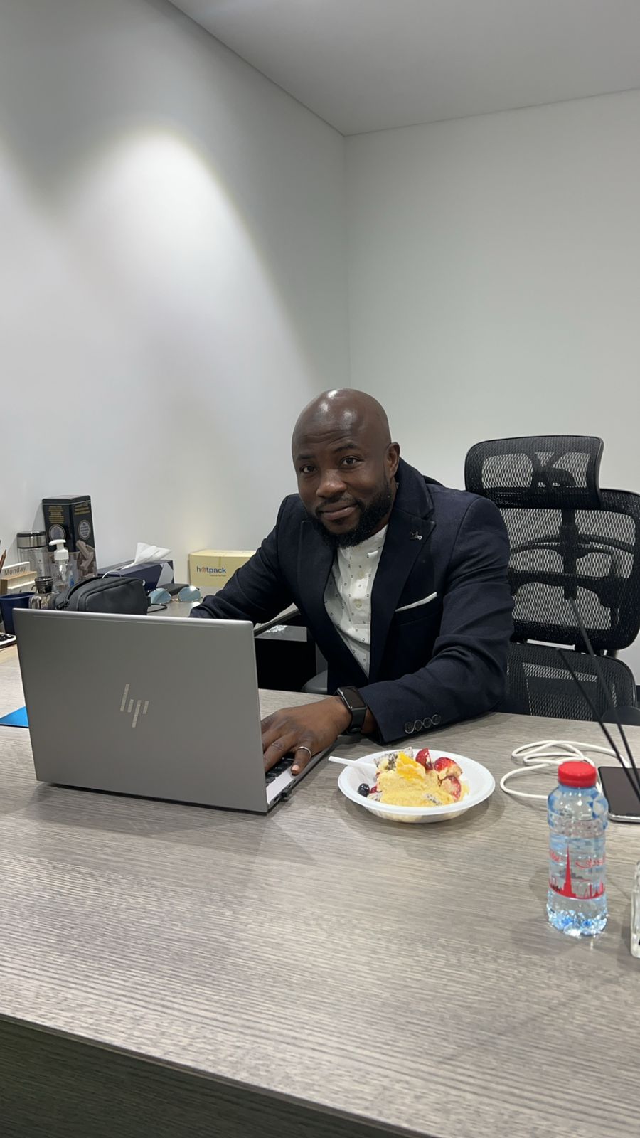 Maestro Sports Manager in his office